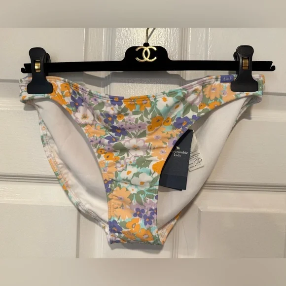 NWT Abercrombie Kids Floral Bralette Bikini Girls Size 17 18 Swim Beach Summer